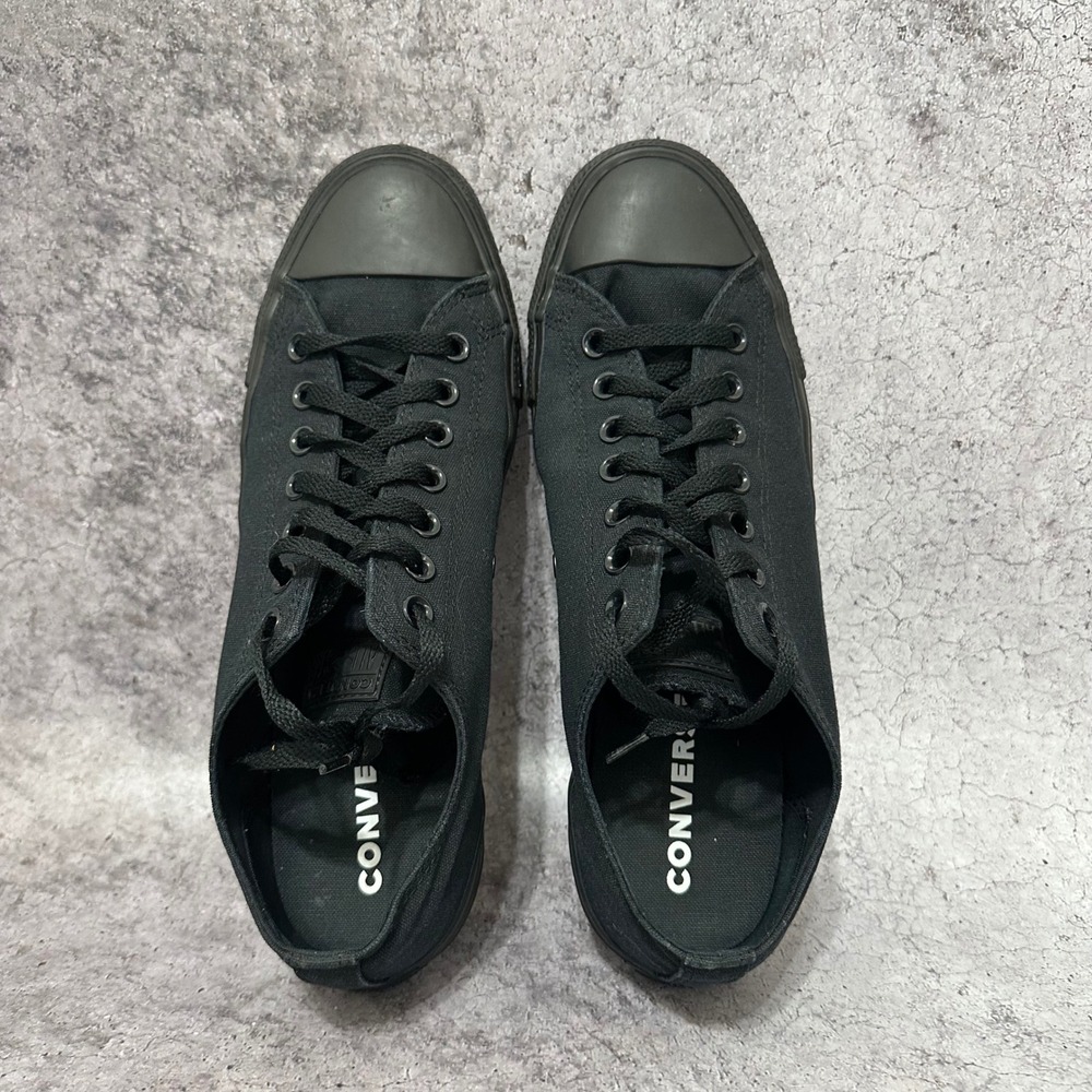 Converse Chuck Taylor All Star Mens 10.5 Black Monochrome Low Top Sneakers - Picture 6 of 8